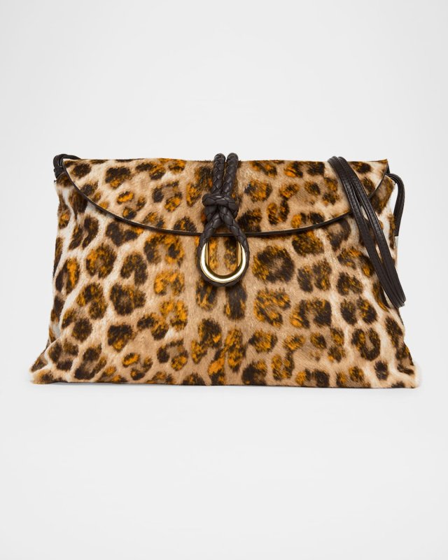 Medium Liberta Jaguar Calf Hair Crossbody Bag